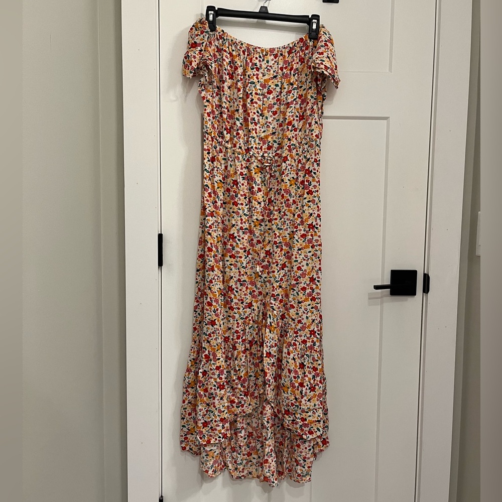 Off-the-shoulder Floral Dress